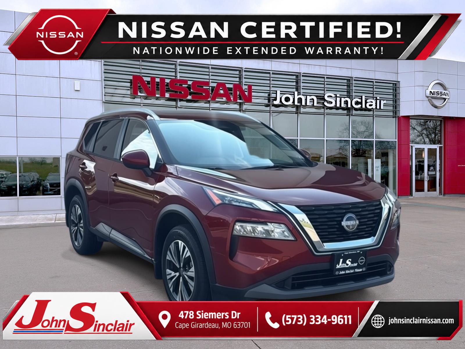 Red (Scarlet Ember Tintcoat) 2023 Nissan Rogue SUV / Crossover All-Wheel Drive Continuously Variable Transmission