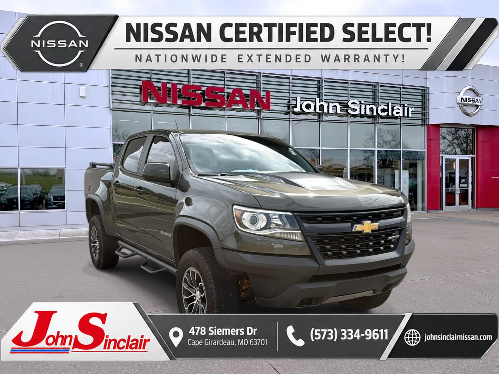 Deepwood Green Metallic 2018 Chevrolet Colorado Pickup Truck Four-Wheel Drive 8-Speed Automatic