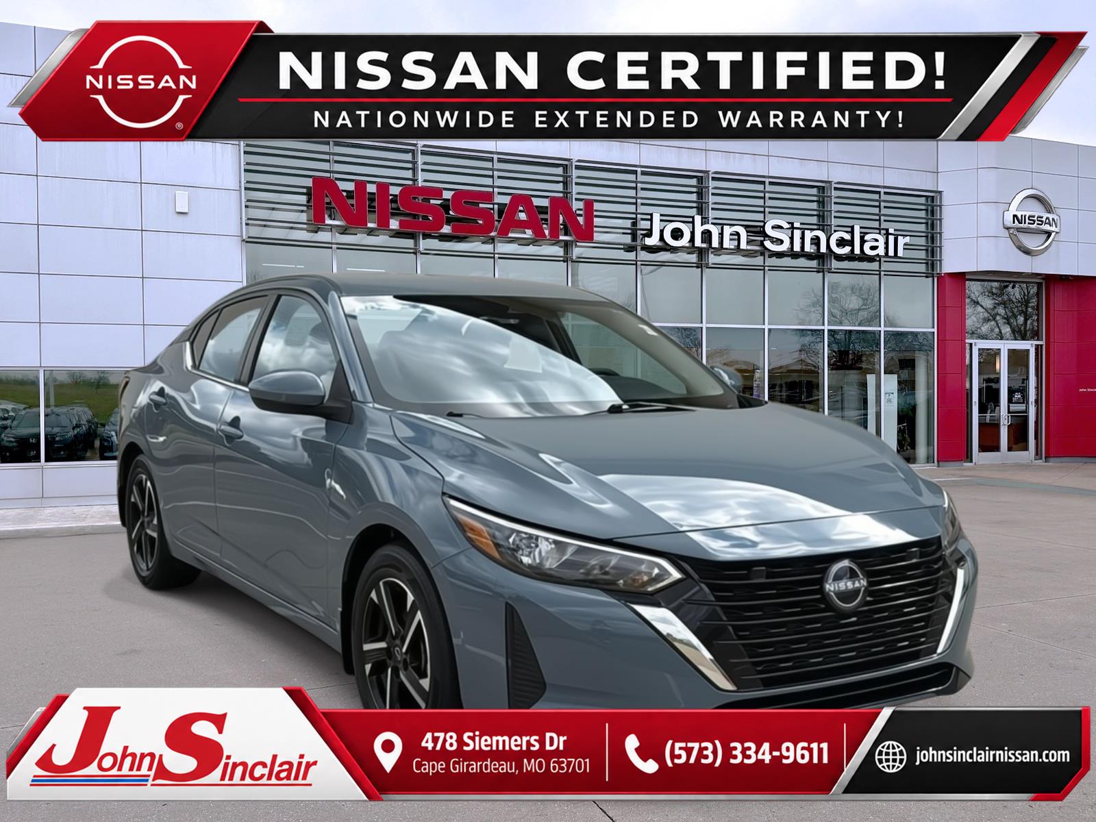 Atlantic Gray Metallic 2025 Nissan Sentra Sedan Front-Wheel Drive Continuously Variable Transmission
