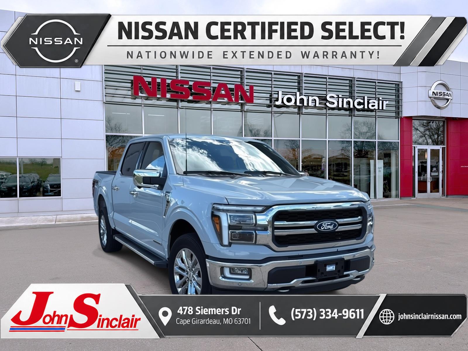Avalanche Gray 2024 Ford F-150 Pickup Truck Four-Wheel Drive Automatic