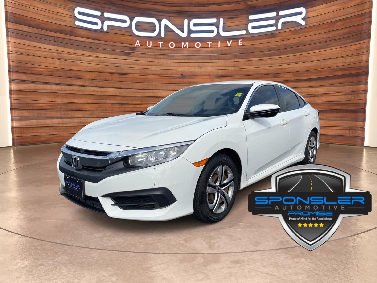 Taffeta White 2016 Honda Civic Sedan Front-Wheel Drive Continuously Variable Transmission