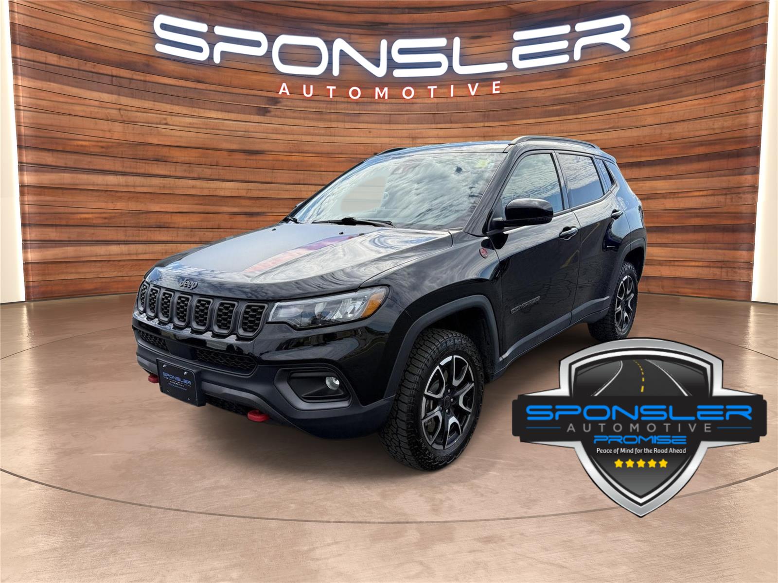Diamond Black Crystal Pearlcoat 2025 Jeep Compass SUV / Crossover Four-Wheel Drive 8-Speed Automatic