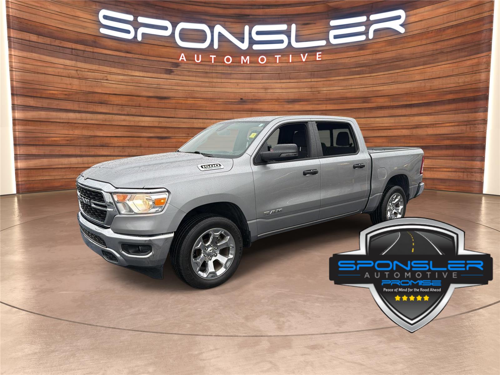 Billet Silver Metallic Clearcoat 2023 RAM 1500 Pickup Truck Four-Wheel Drive 8-Speed Automatic