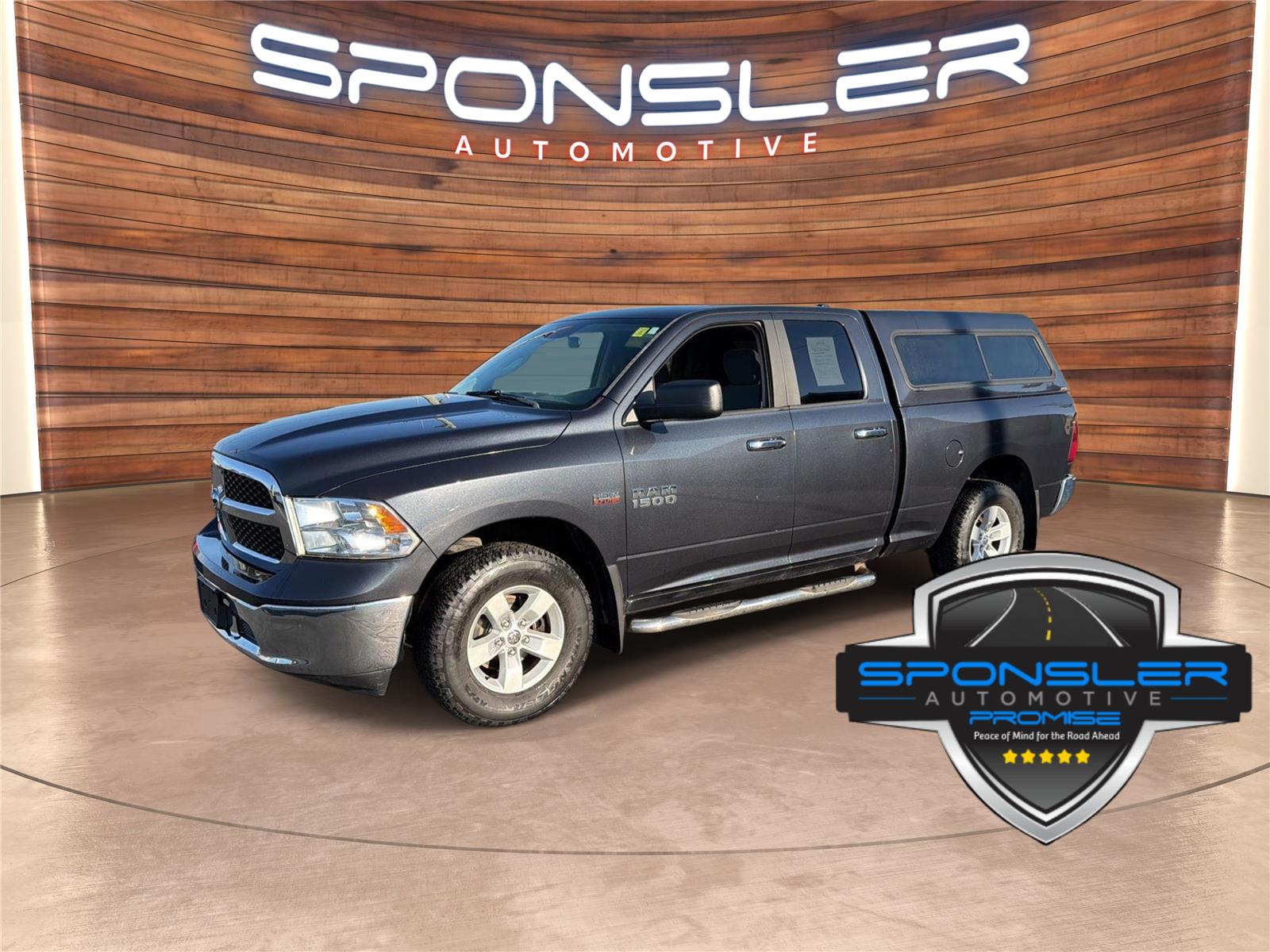 Gray (Maximum Steel Metallic) 2017 RAM 1500 Pickup Truck Four-Wheel Drive 8-Speed Automatic