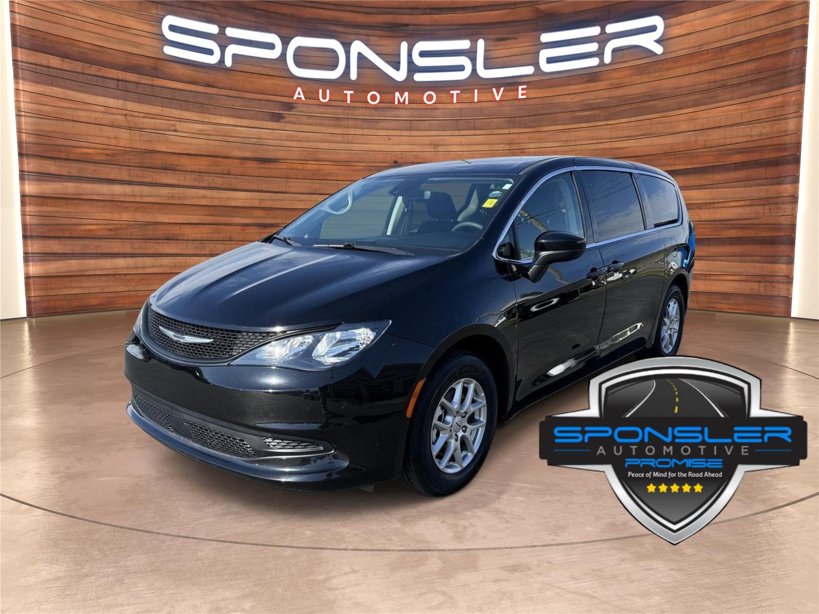 Diamond Black Crystal Pearlcoat 2024 Chrysler Voyager Minivan Front-Wheel Drive 9-Speed Automatic