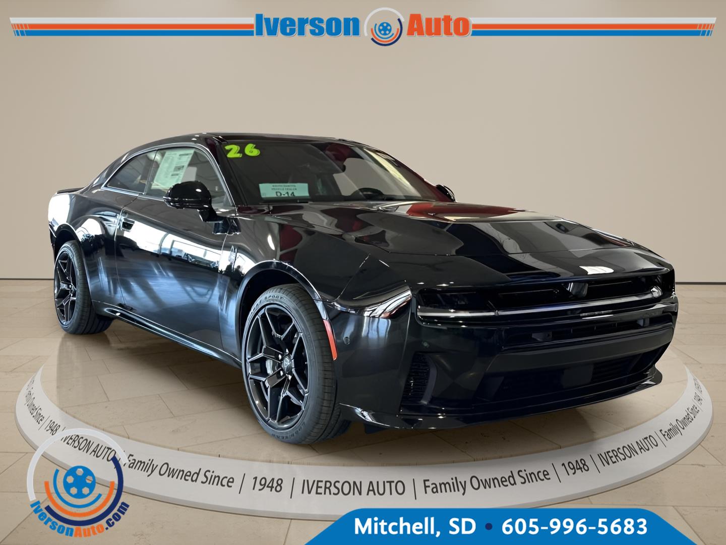 Diamond Black Crystal Pearlcoat 2026 Dodge Charger Daytona Coupe All-Wheel Drive 8-Speed Automatic