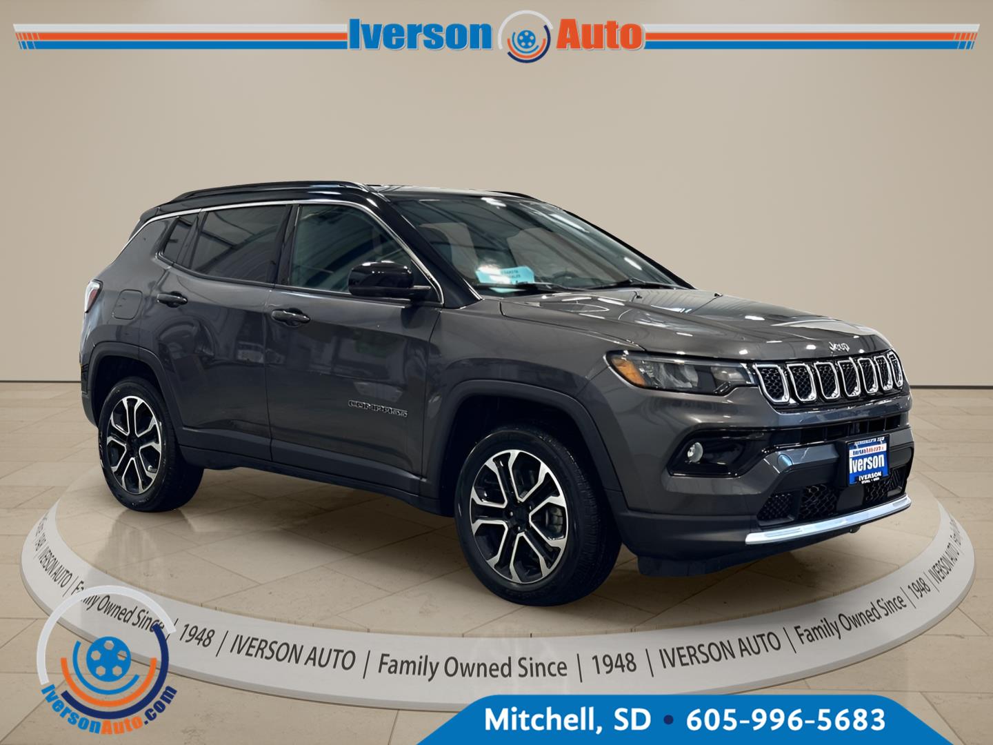 Gray (Granite Crystal Metallic Clearcoat) 2023 Jeep Compass SUV / Crossover Four-Wheel Drive 8-Speed Automatic
