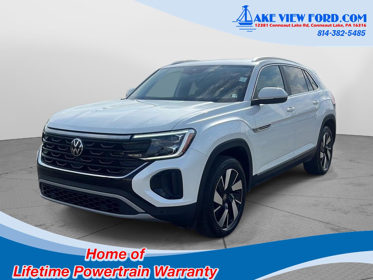 Opal White Pearl 2024 Volkswagen Atlas Cross Sport SUV / Crossover All-Wheel Drive Automatic
