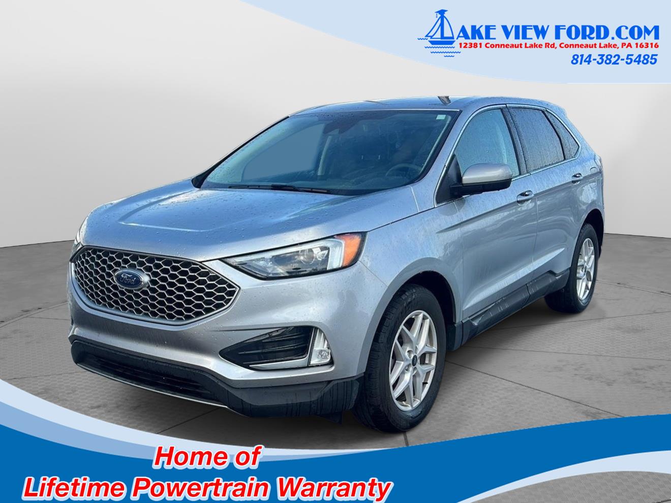 Iconic Silver Metallic 2024 Ford Edge SUV / Crossover All-Wheel Drive 8-Speed Automatic
