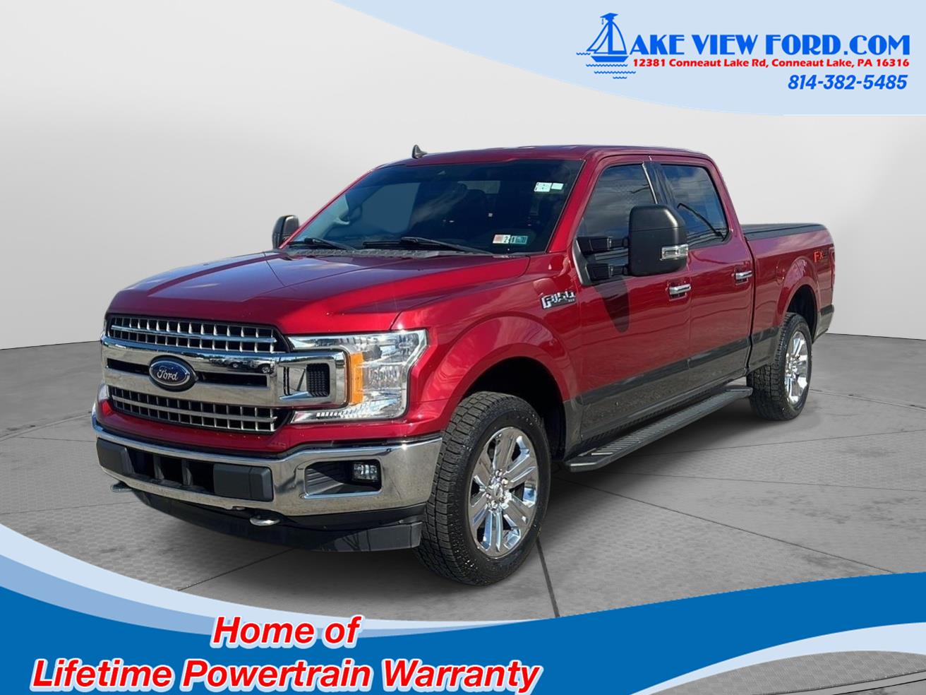 Ruby Red Metallic Tinted Clearcoat 2019 Ford F-150 Pickup Truck Four-Wheel Drive Automatic