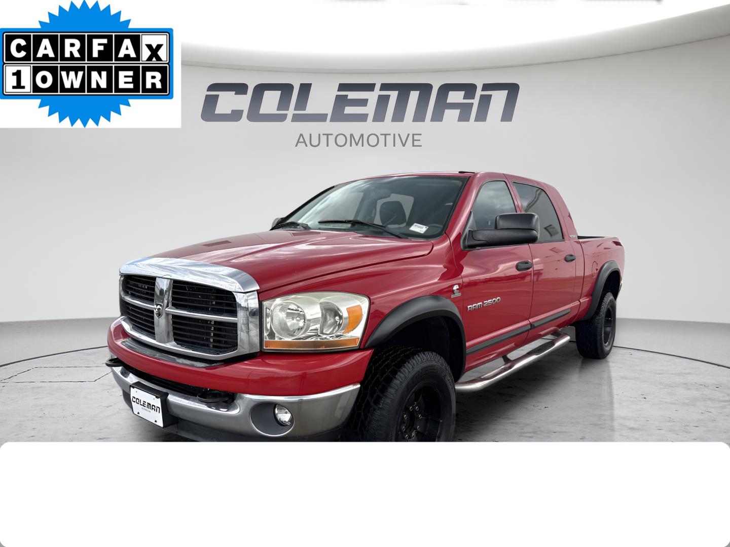 Flame Red Clearcoat 2006 Dodge RAM 2500 SLT Mega Cab 4WD Pickup Truck Four-Wheel Drive 4-Speed Automatic Overdrive