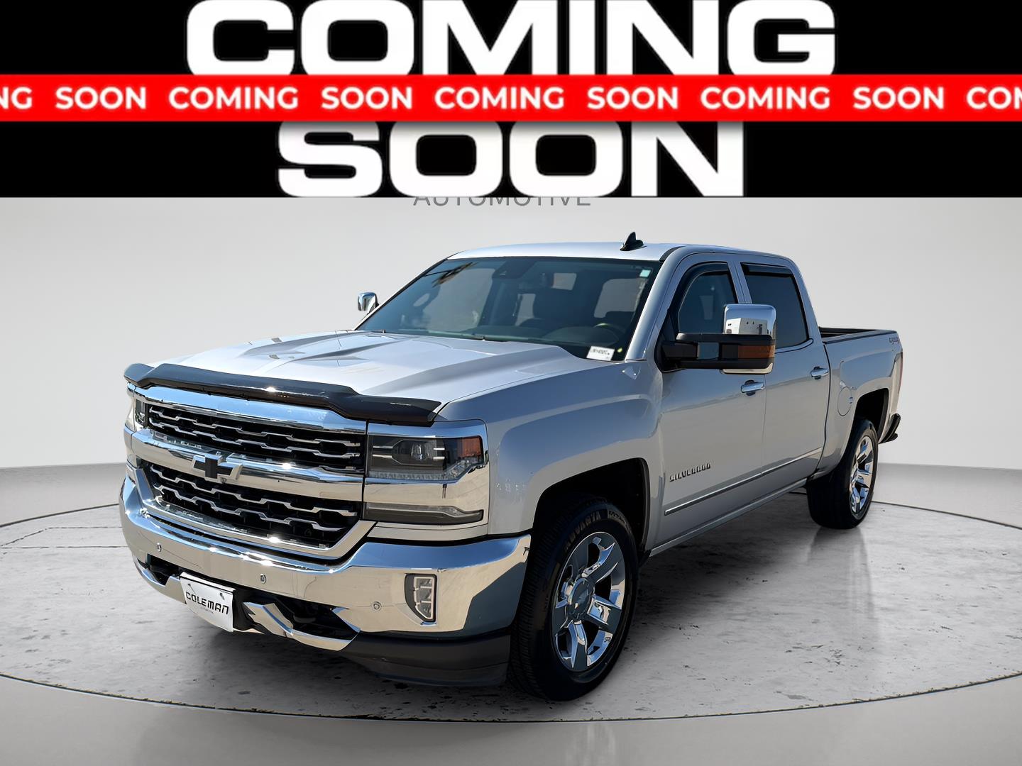 Silver Ice Metallic 2018 Chevrolet Silverado 1500 Pickup Truck Four-Wheel Drive 8-Speed Automatic