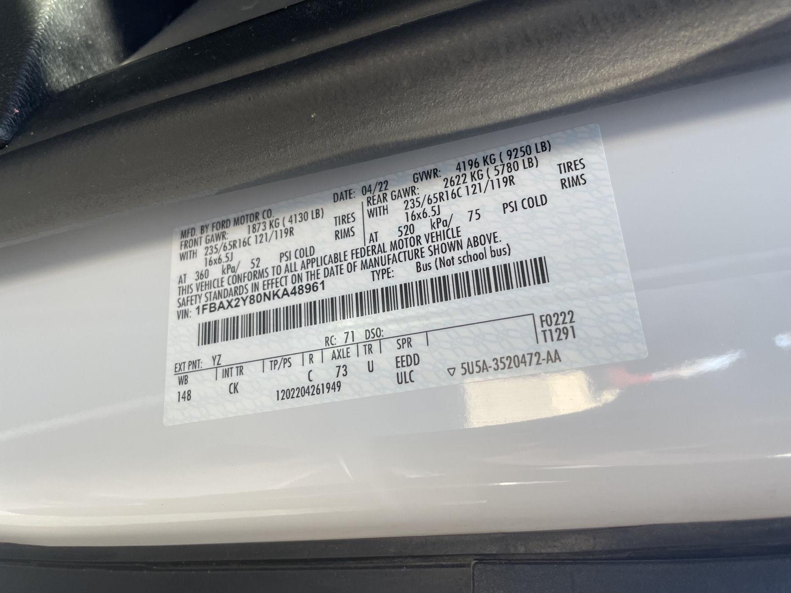 Used 2022 Ford Transit Passenger Wagon XLT Full-Sized Van for sale in St. Joseph MO