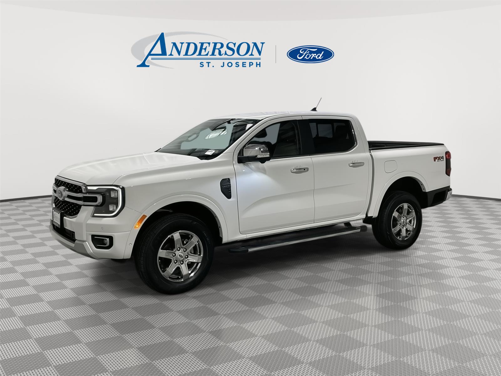 Oxford White 2024 Ford Ranger Lariat SuperCrew 4WD Pickup Truck Four-Wheel Drive Automatic