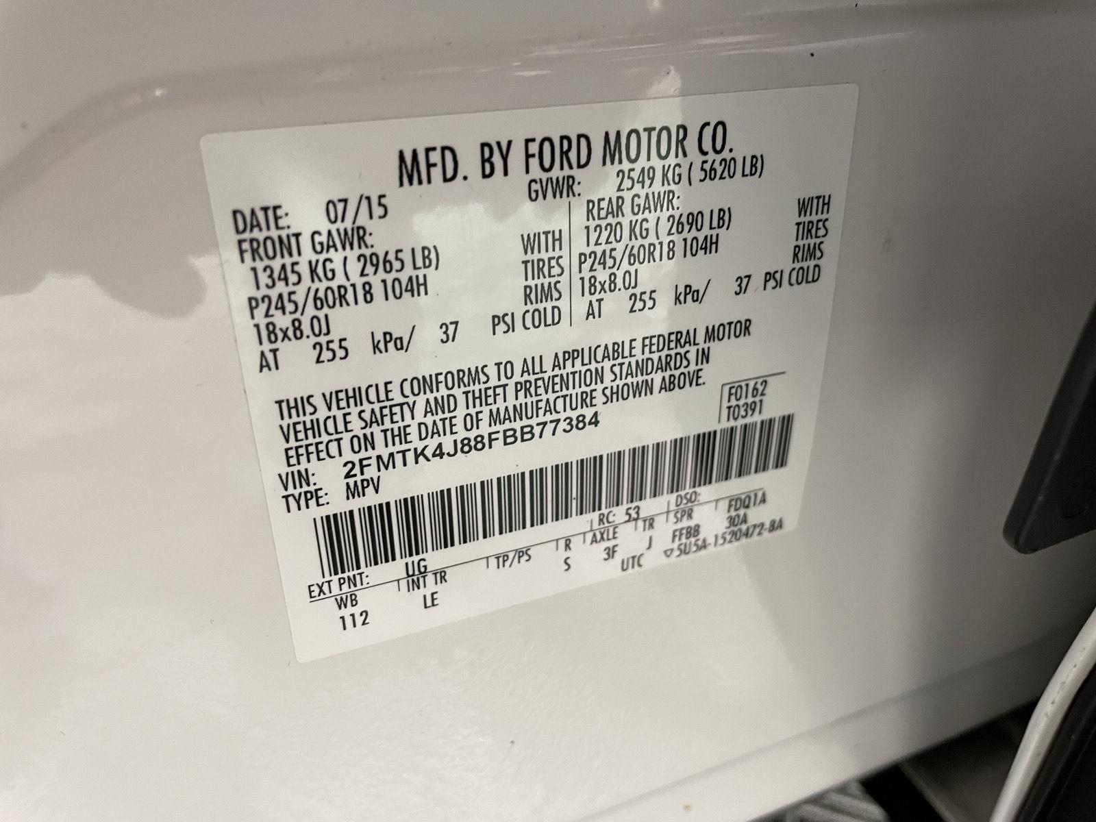 2015 Ford Edge SEL photo 30