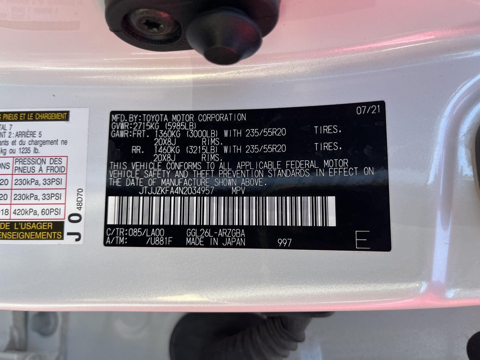 Used 2022 Lexus RX RX 350L Luxury SUV/Crossover for sale in St. Joseph MO