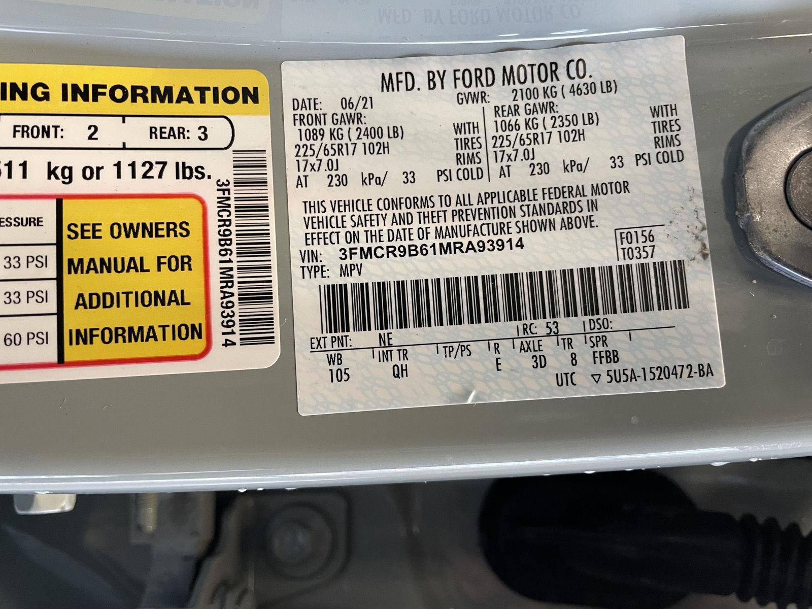 Used 2021 Ford Bronco Sport Big Bend SUV/Crossover for sale in St. Joseph MO