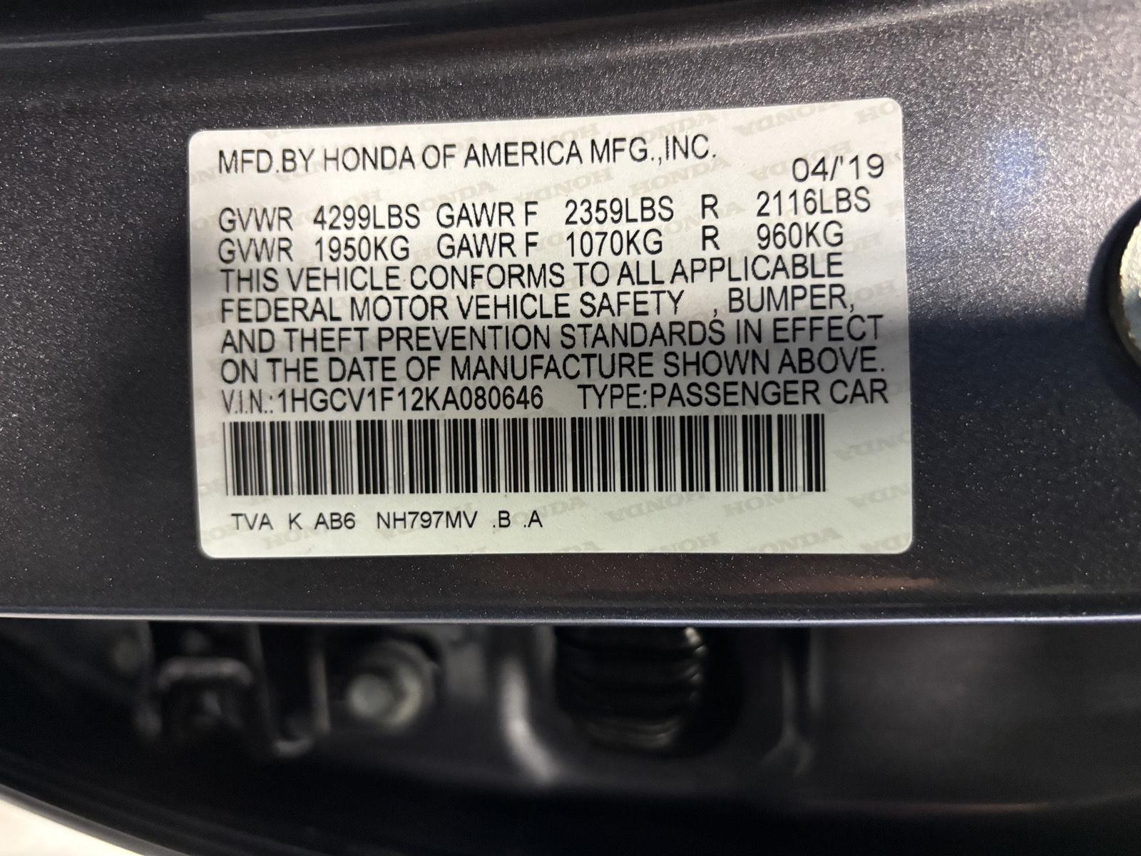 Used 2019 Honda Accord Sedan for sale in St. Joseph MO