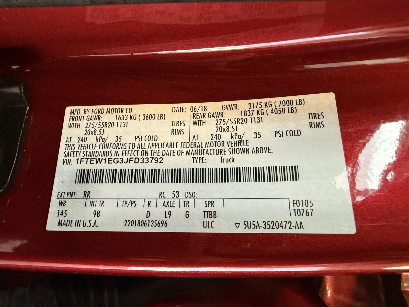 Used 2018 Ford F-150 Platinum Crew Cab Truck for sale in St. Joseph MO