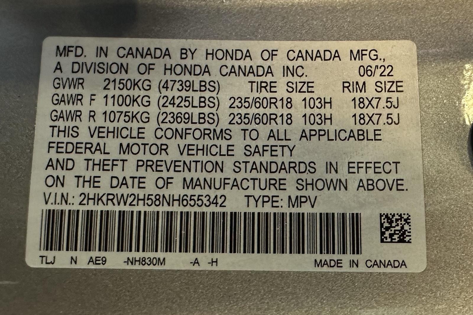 Pre-Owned 2022 Honda CR-V for sale in St. Joseph MO