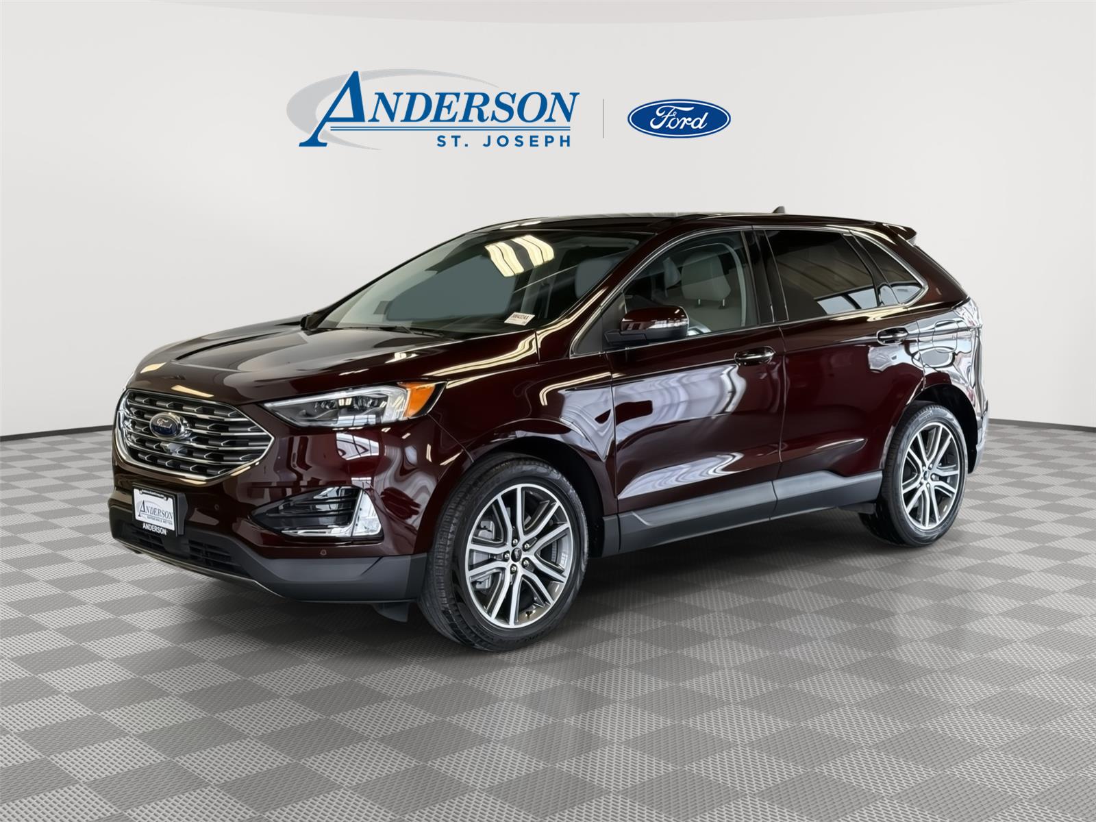 Red (Burgundy Velvet Metallic Tinted Clearcoat) 2024 Ford Edge Titanium AWD SUV / Crossover All-Wheel Drive 8-Speed Automatic