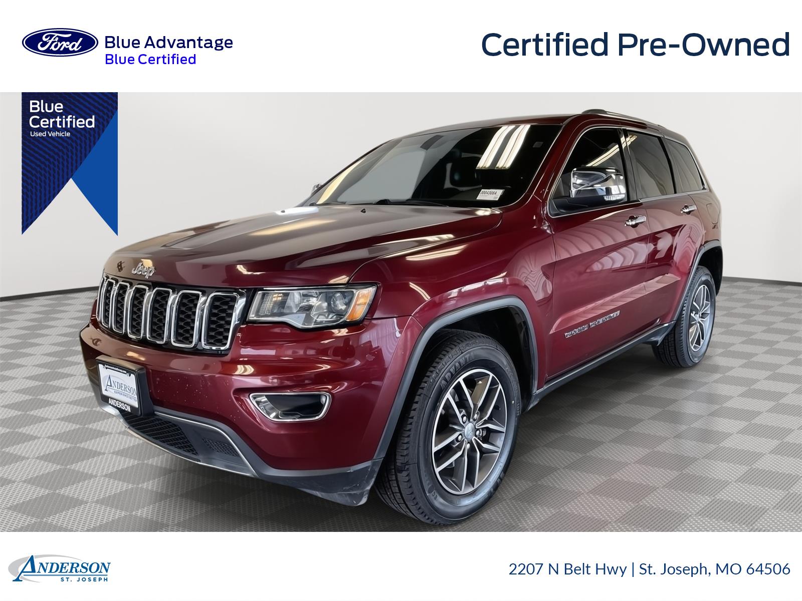 Velvet Red Pearlcoat 2017 Jeep Grand Cherokee Limited 4WD SUV / Crossover Four-Wheel Drive 8-Speed Automatic