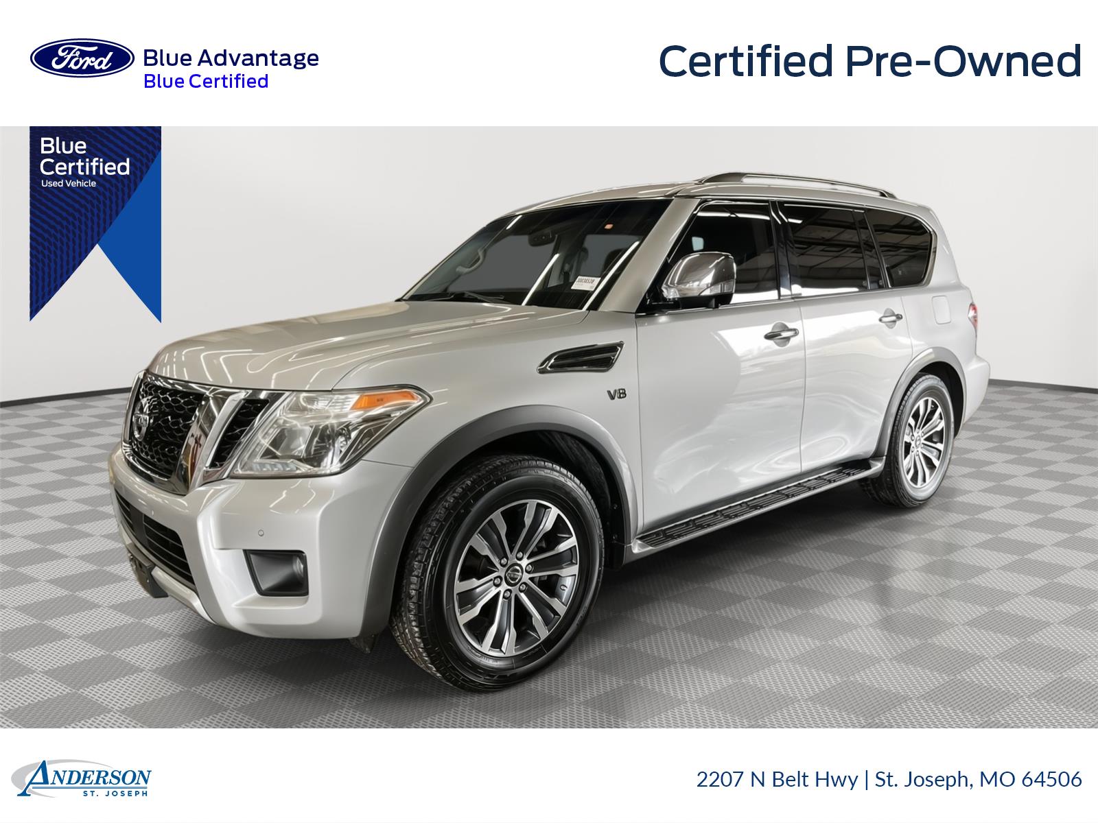 Brilliant Silver 2017 Nissan Armada SL 4WD SUV / Crossover Four-Wheel Drive Automatic