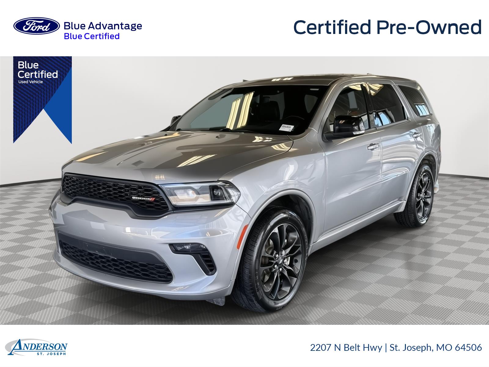 Silver (Billet Clearcoat) 2021 Dodge Durango GT Plus AWD SUV / Crossover All-Wheel Drive 8-Speed Automatic