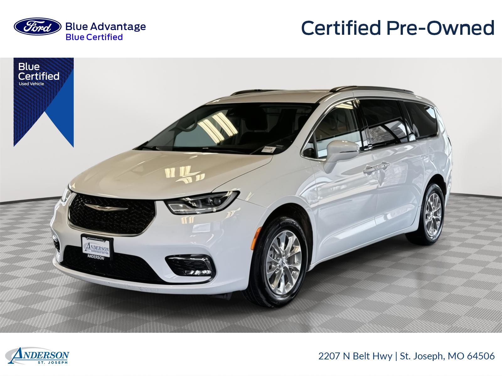 Bright White Clearcoat 2022 Chrysler Pacifica Touring L AWD Minivan All-Wheel Drive 9-Speed Automatic