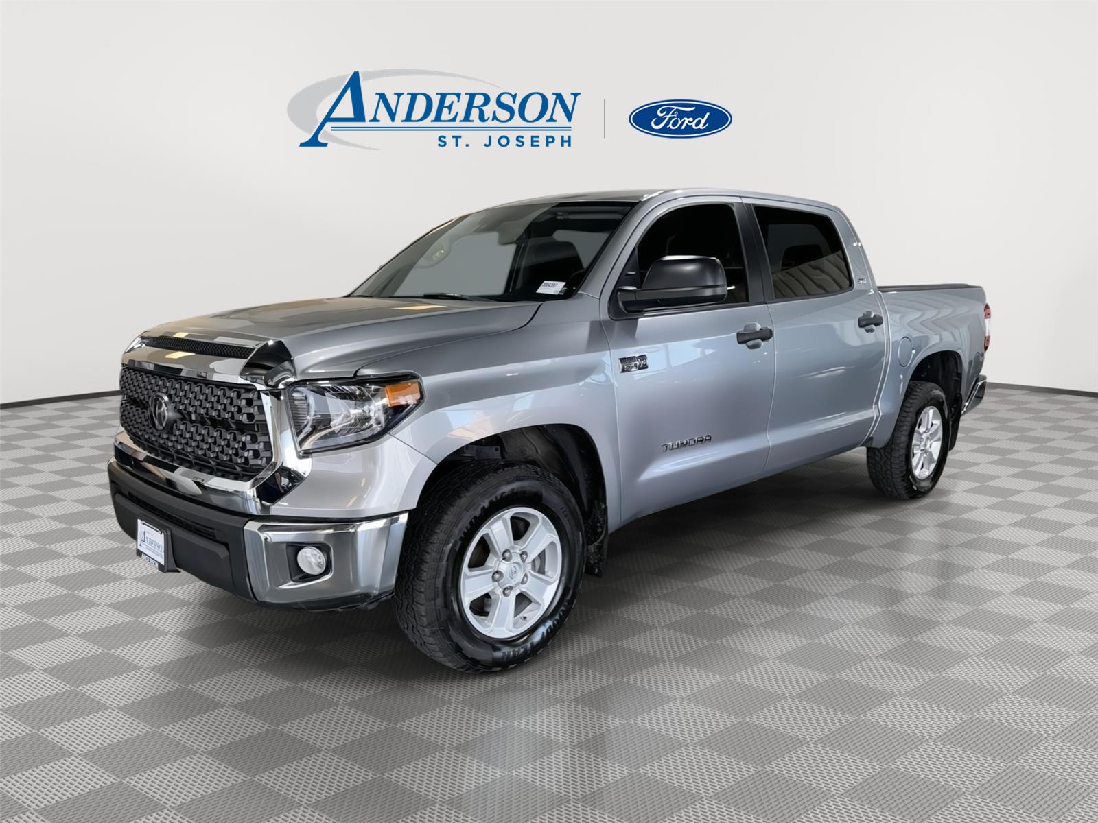 Silver Sky Metallic 2020 Toyota Tundra SR5 CrewMax 4WD Pickup Truck Four-Wheel Drive 6-Speed Automatic