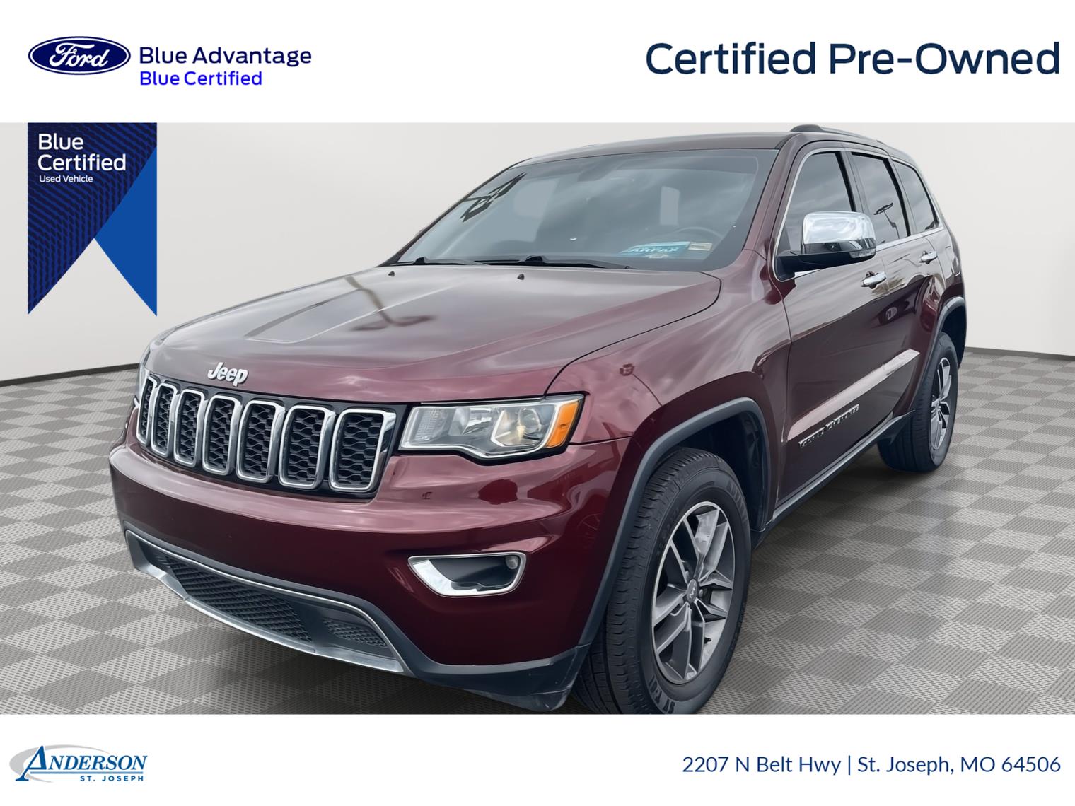 Velvet Red Pearlcoat 2017 Jeep Grand Cherokee Limited 4WD SUV / Crossover Four-Wheel Drive 8-Speed Automatic