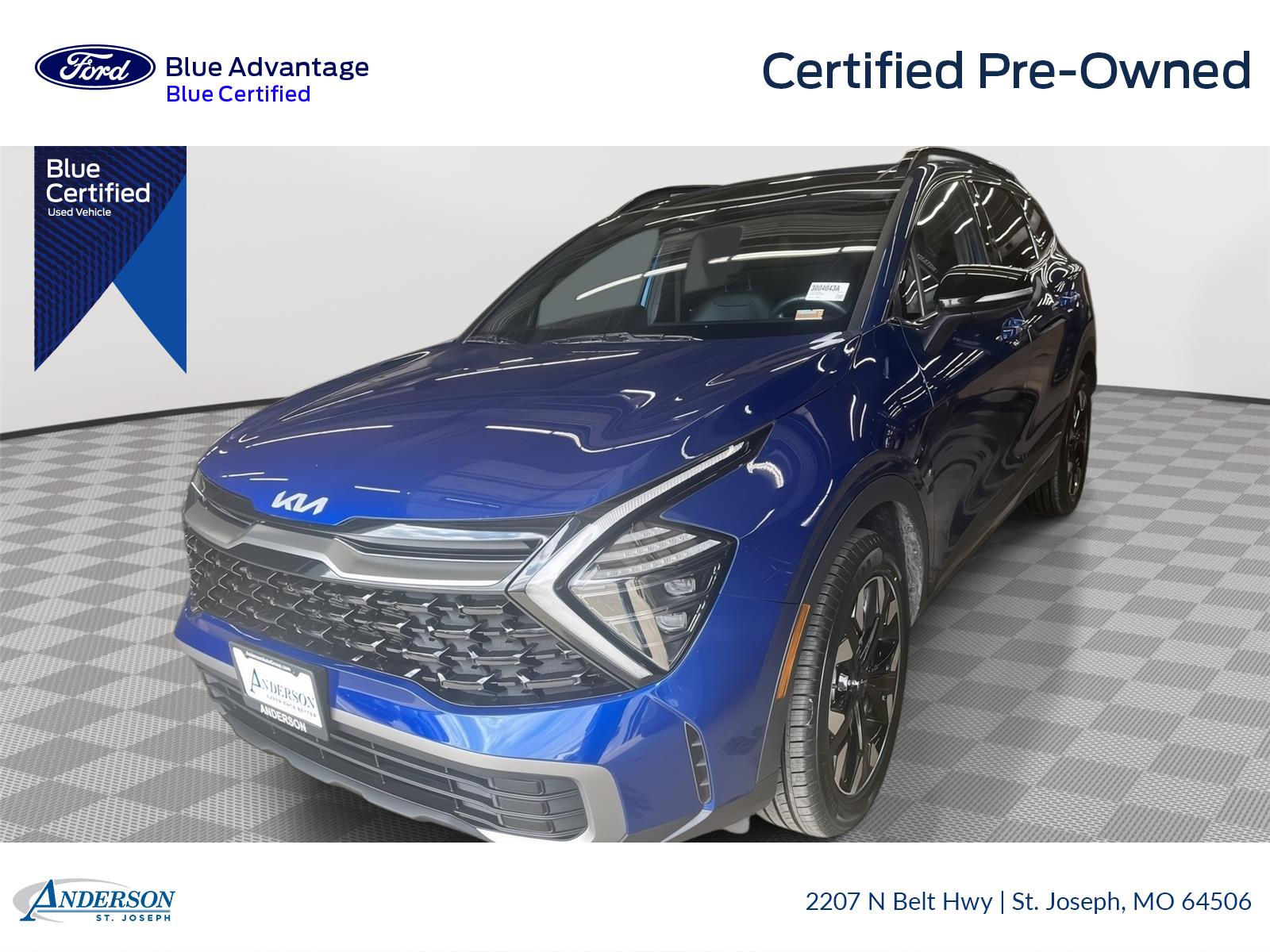 Sapphire Blue 2024 Kia Sportage SUV / Crossover All-Wheel Drive 8-Speed Automatic
