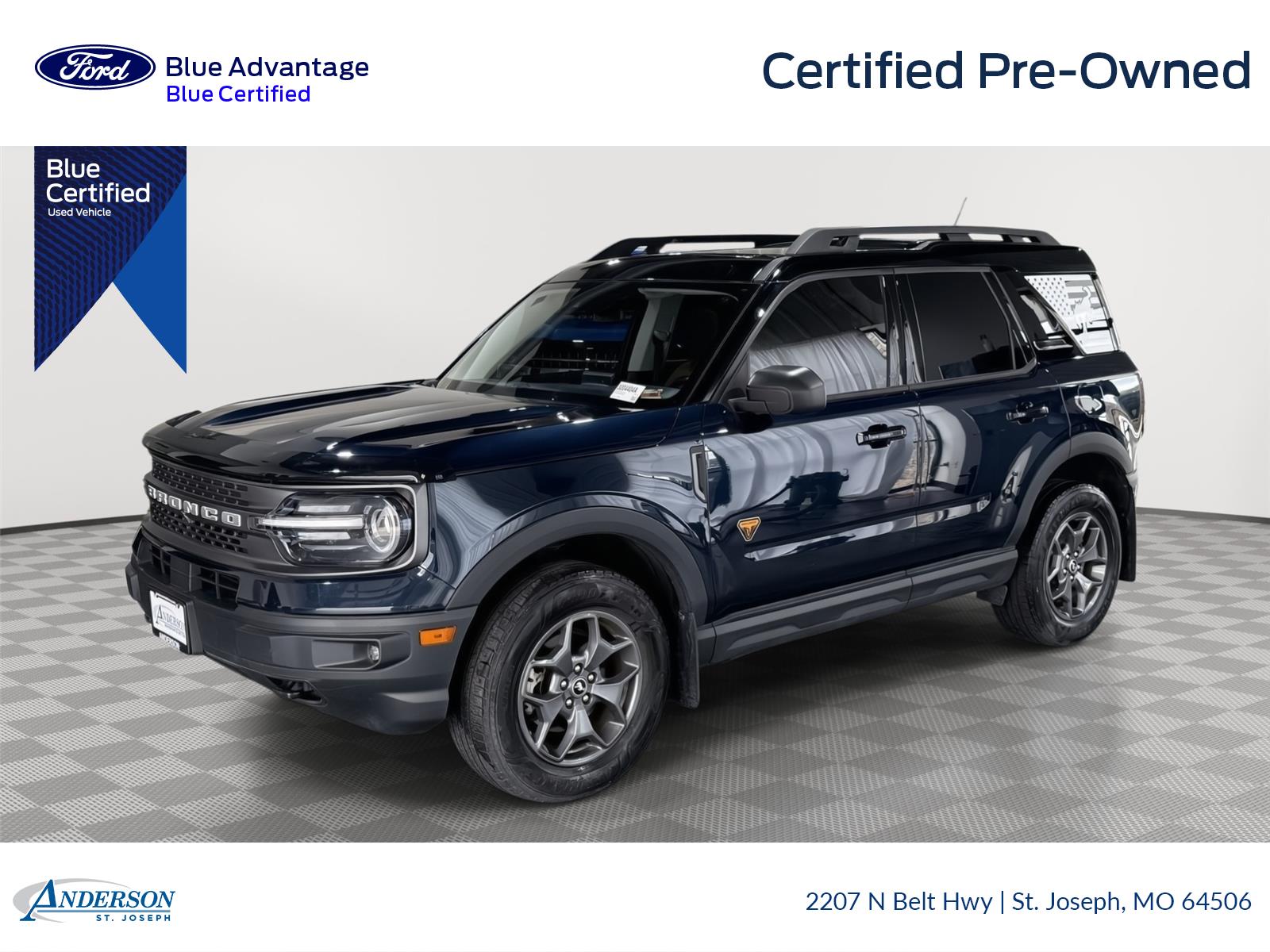 Alto Blue Metallic Tinted Clearcoat 2021 Ford Bronco Sport Badlands 4WD SUV / Crossover All-Wheel Drive 8-Speed Automatic