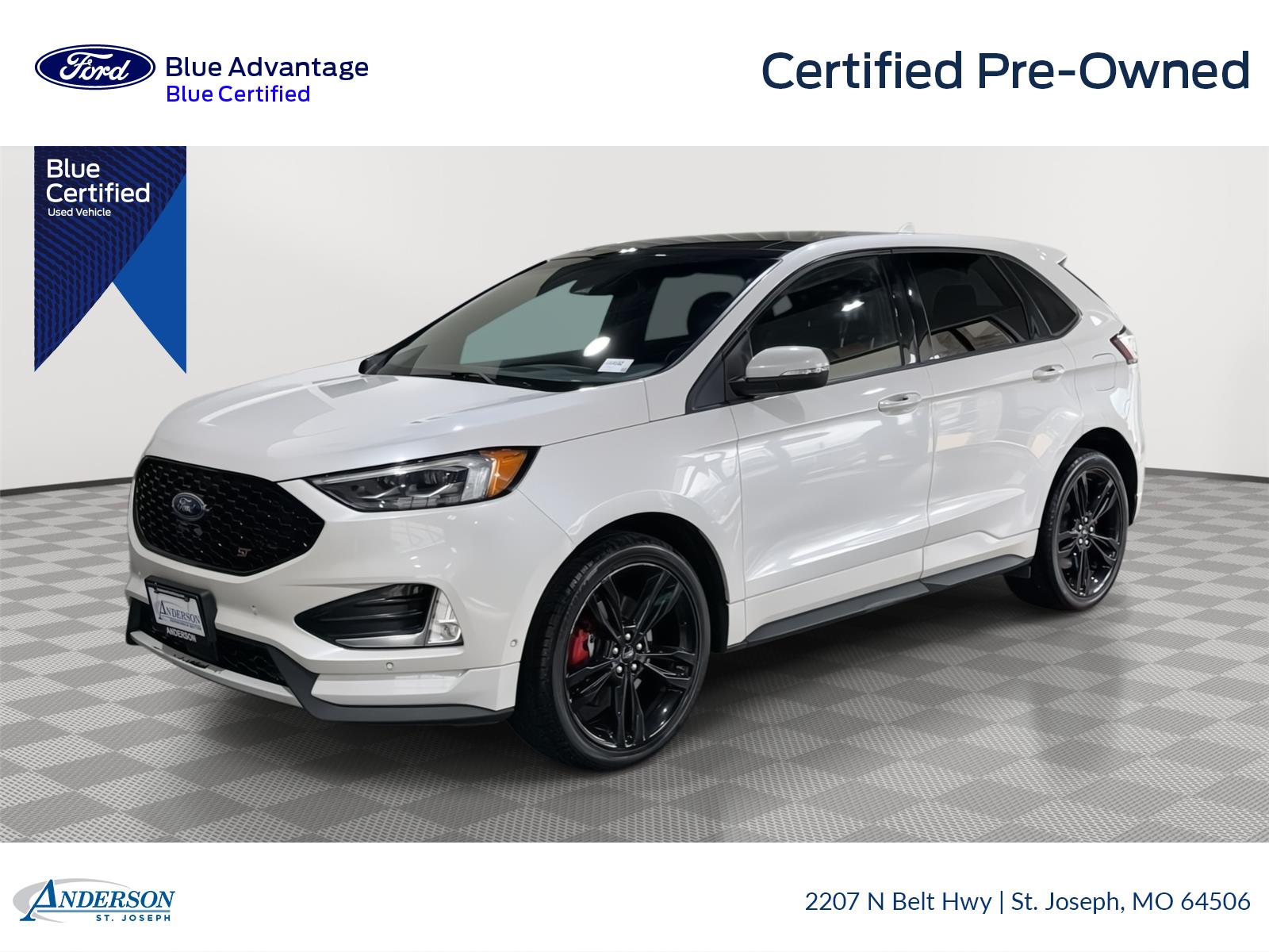 White Platinum Metallic Tri-Coat 2019 Ford Edge SUV / Crossover All-Wheel Drive 8-Speed Automatic
