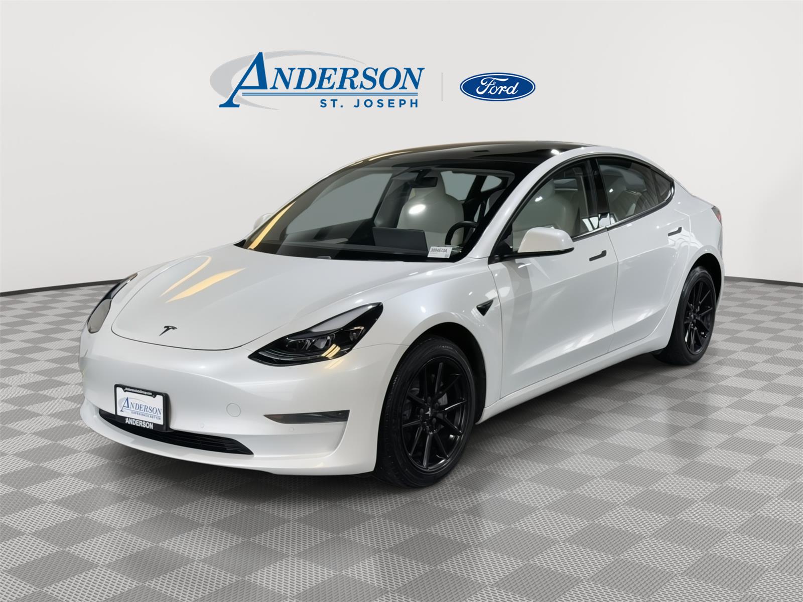 Pearl White Multi-Coat 2021 Tesla Model 3 Sedan Rear-Wheel Drive Automatic