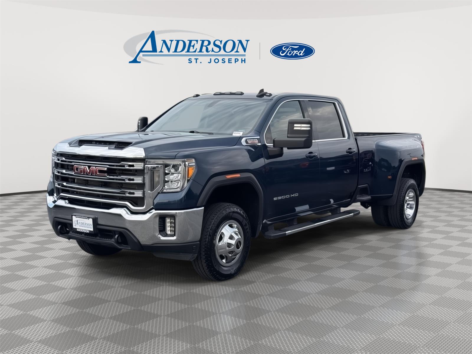 Pacific Blue Metallic 2023 GMC Sierra 3500HD Pickup Truck Four-Wheel Drive Automatic