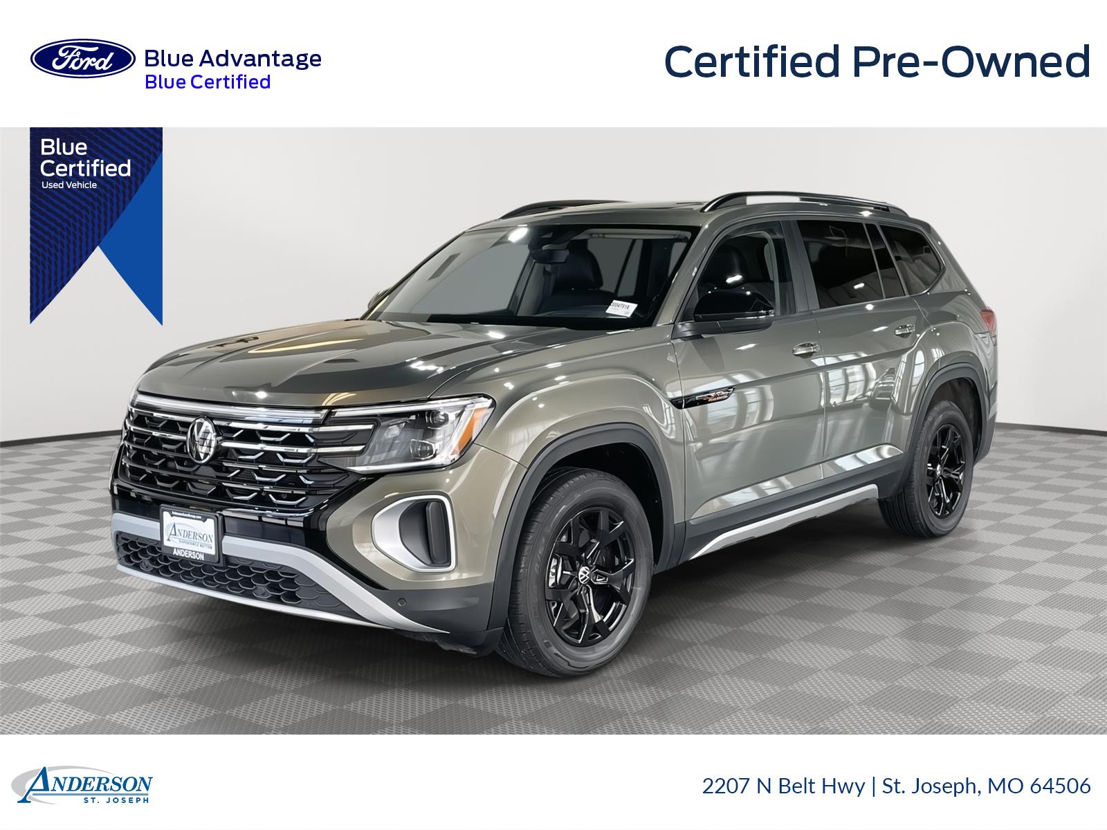 Avocado Green Pearl 2024 Volkswagen Atlas SUV / Crossover All-Wheel Drive Automatic