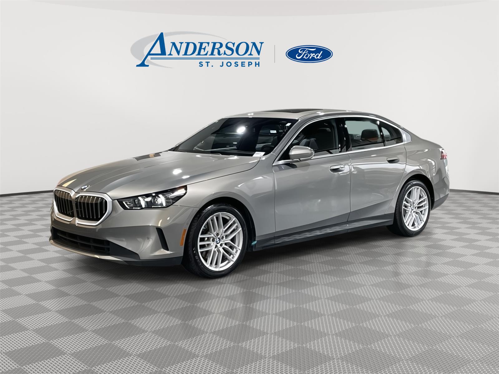 Gray (Oxide Grey Metallic) 2024 BMW 5 Series Sedan All-Wheel Drive Automatic