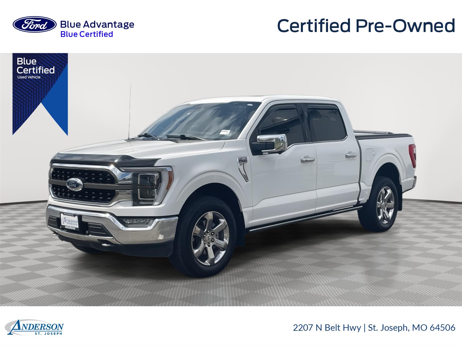 Star White Metallic Tri-Coat 2021 Ford F-150 Pickup Truck Four-Wheel Drive Automatic