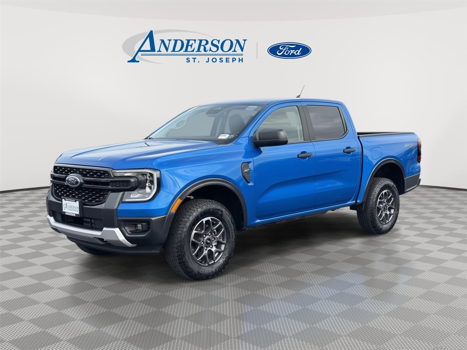 Velocity Blue 2024 Ford Ranger Pickup Truck Four-Wheel Drive Automatic