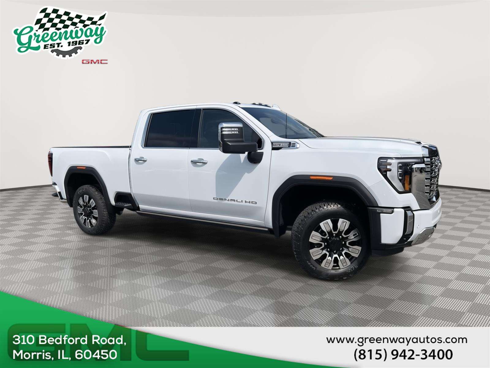 Glacier White Tricoat 2026 GMC Sierra 2500HD Pickup Truck Four-Wheel Drive Automatic