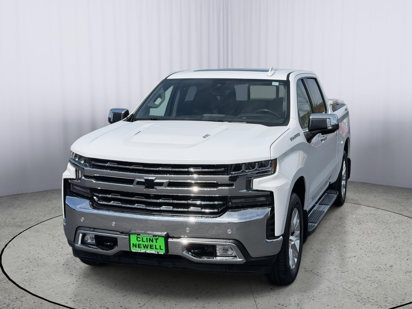 Summit White 2019 Chevrolet Silverado 1500 LTZ Crew Cab 4WD Pickup Truck Four-Wheel Drive Automatic