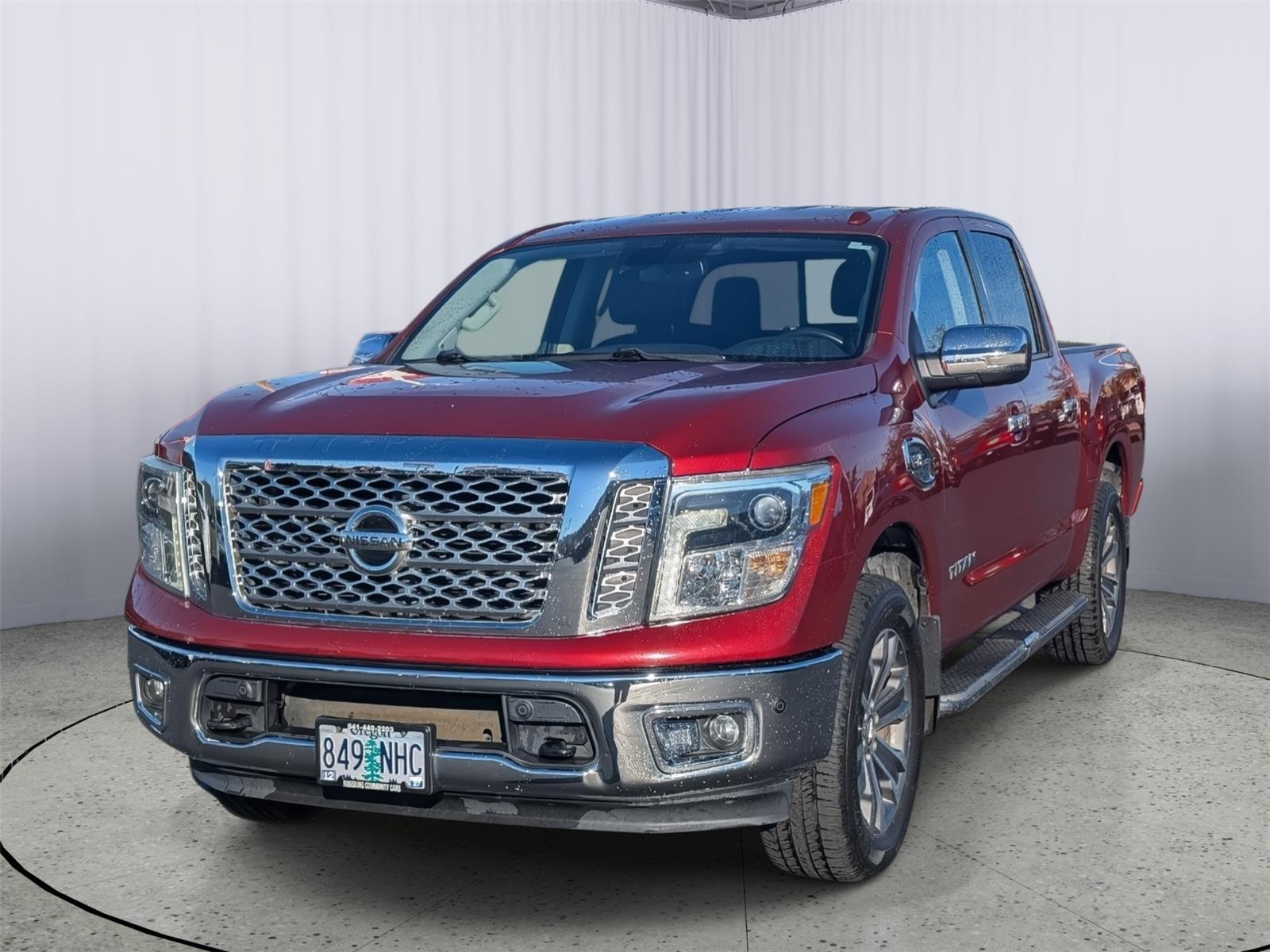 Cayenne Red 2017 Nissan Titan Pickup Truck Four-Wheel Drive Automatic