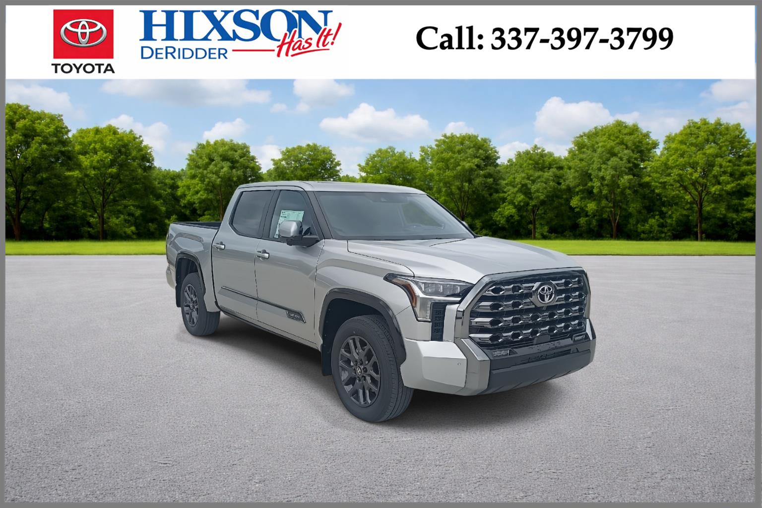 Celestial Silver Metallic 2026 Toyota Tundra Platinum CrewMax Cab 4WD Pickup Truck Four-Wheel Drive Automatic