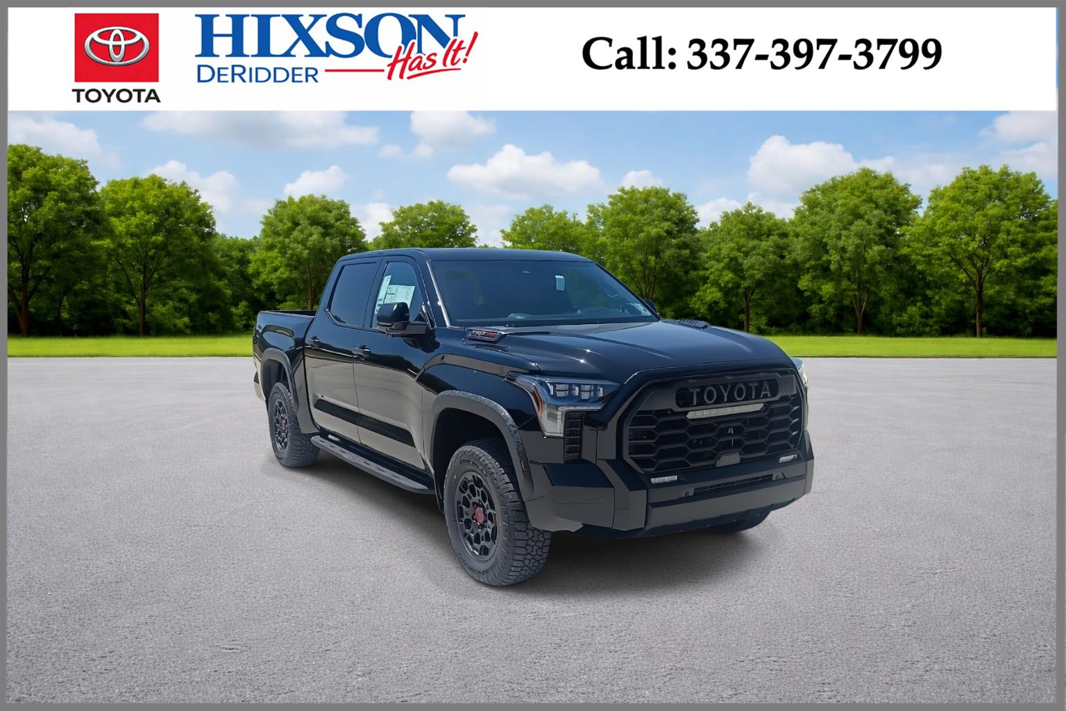 Midnight Black Metallic 2026 Toyota Tundra Hybrid TRD Pro HV CrewMax Cab 4WD Pickup Truck Four-Wheel Drive Automatic