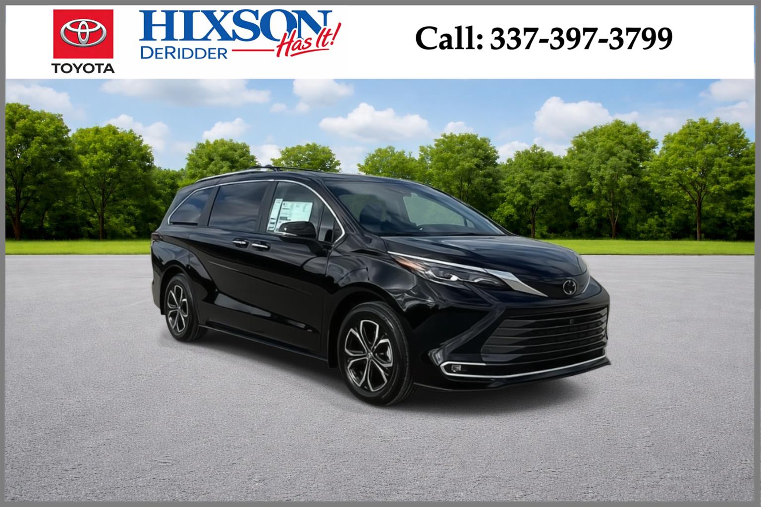 Midnight Black Metallic 2026 Toyota Sienna Platinum 7-Passenger AWD Minivan All-Wheel Drive Continuously Variable Transmission