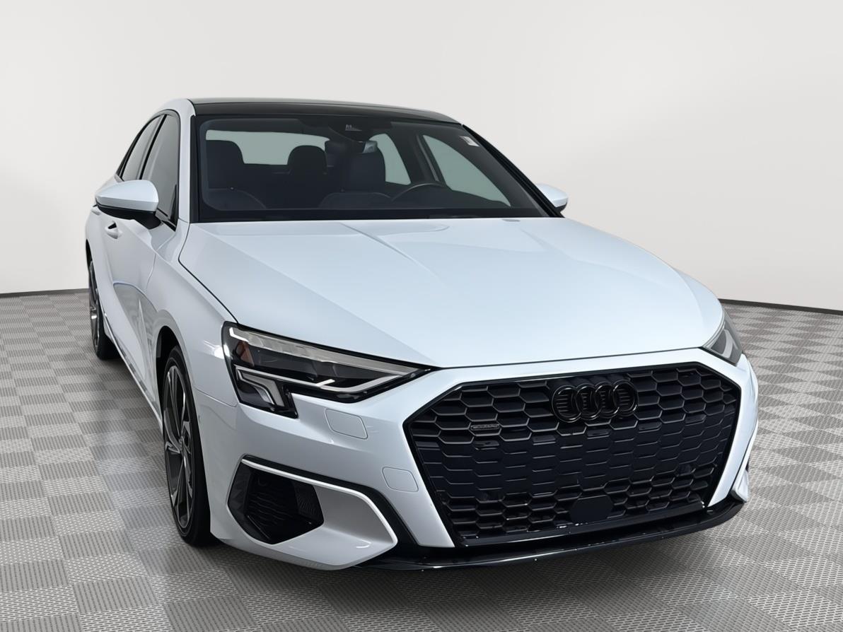 Glacier White Metallic 2023 Audi A3 Sedan All-Wheel Drive Automatic