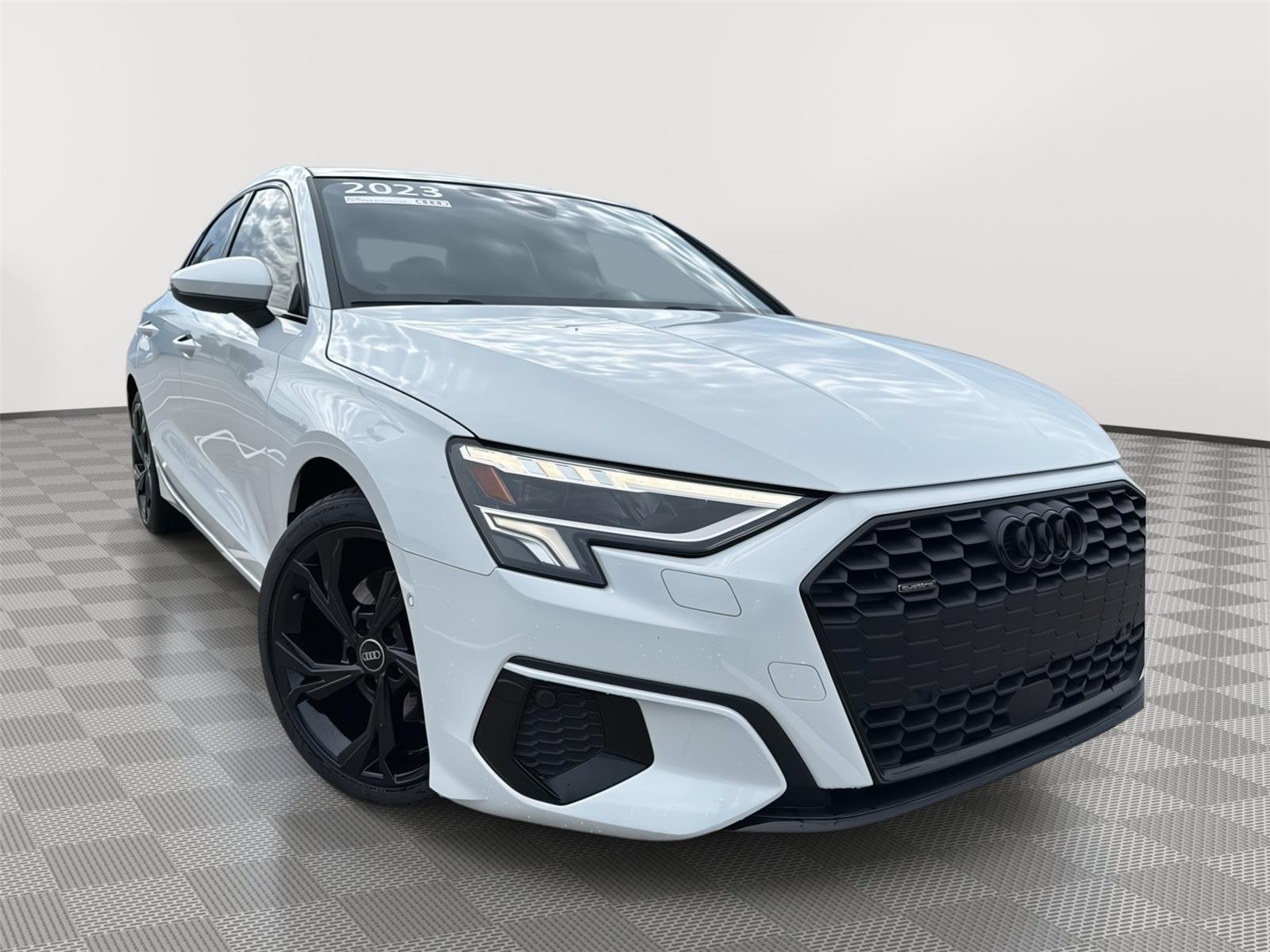 Glacier White Metallic 2023 Audi A3 Sedan All-Wheel Drive Automatic
