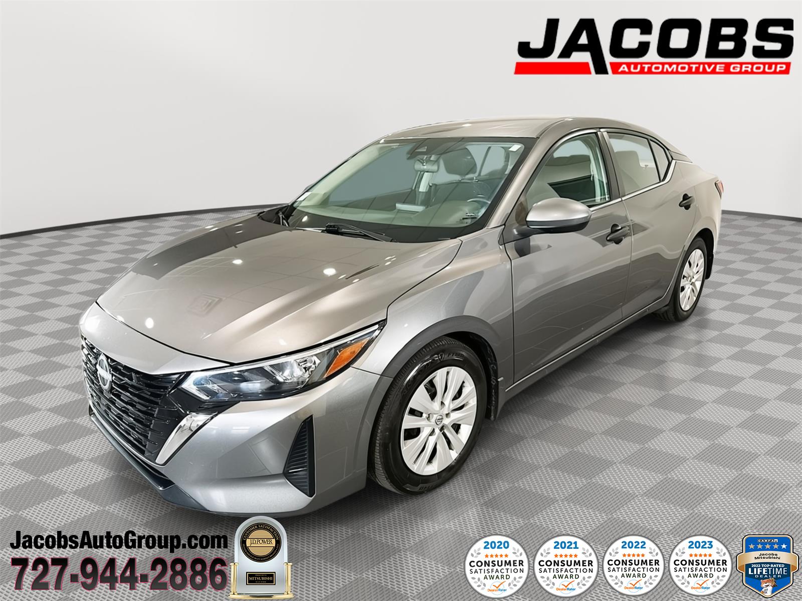 Gray (Gun Metallic) 2024 Nissan Sentra S FWD Sedan Front-Wheel Drive Continuously Variable Transmission