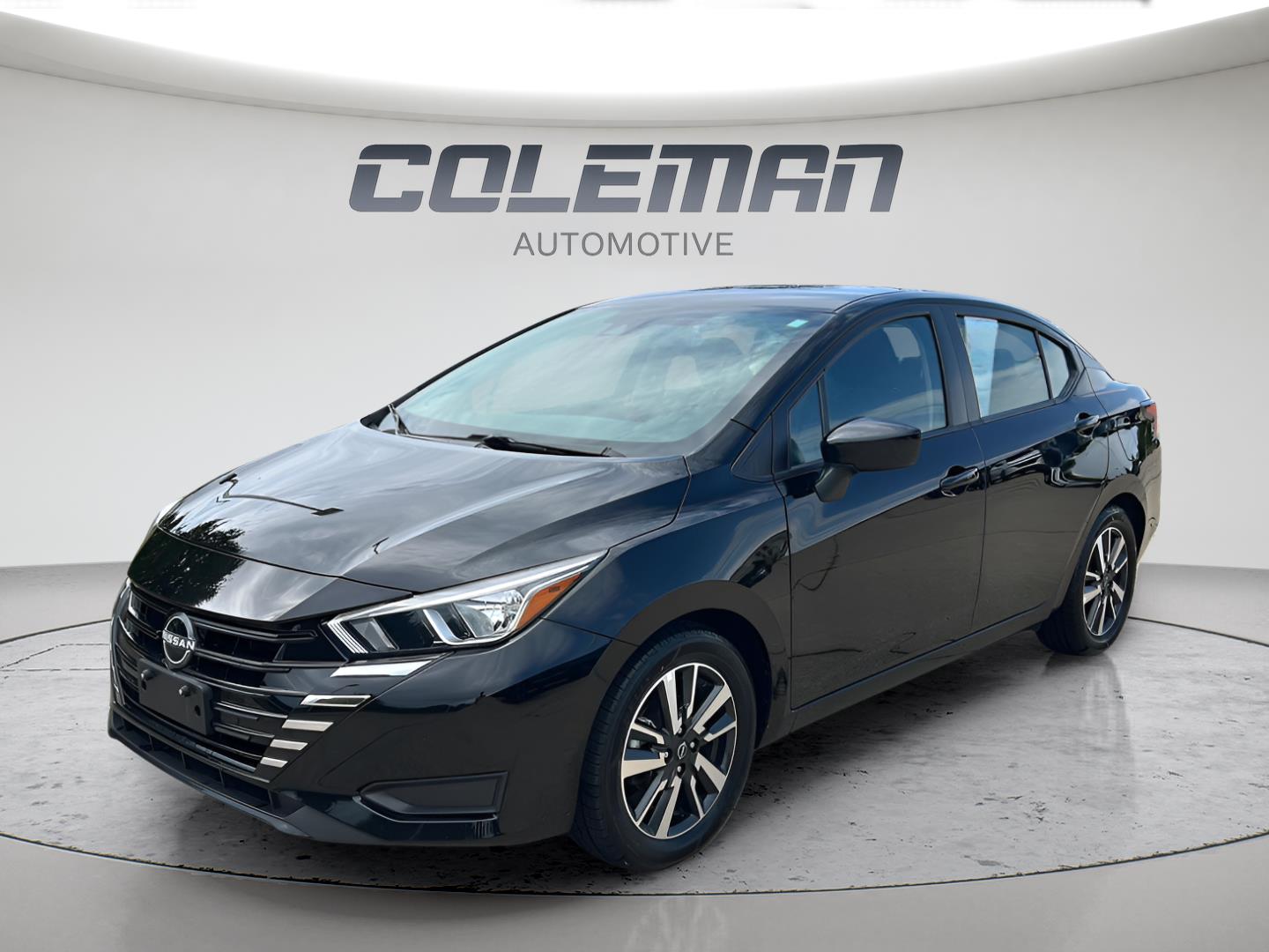 Super Black 2024 Nissan Versa Sedan Front-Wheel Drive Continuously Variable Transmission